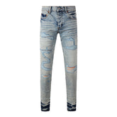 Mens trendy purple jeans 100% cotton Pure Cotton High Street Trend