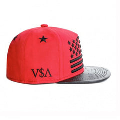 Trendy flat brimmed snapback hatsusa american flag