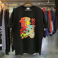 Rhude T Shirts Cotton Short Sleeves Loose Men and Women
