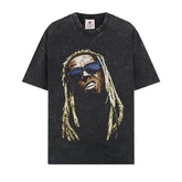 BIG FACE T shirts Pure Cotton High-Street Fashion
