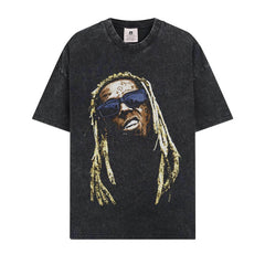 BIG FACE T shirts Pure Cotton High-Street Fashion