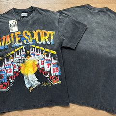 Valeforever Vale T Shirts Washed black with a distressed finish