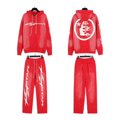 Hellstar Hoodie And Pants Two-Piece Set High-quality pure cotton high-street clothing