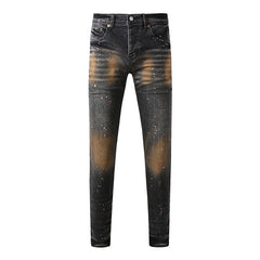 Mens trendy purple jeans 100% cotton Pure Cotton High Street Trend