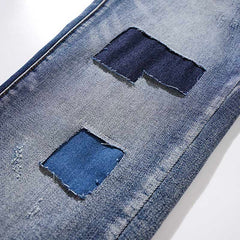 Mens trendy purple jeans 100% cotton Jeans #PU110