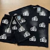 Hellstar T-Shirt And Shorts Two-Piece Set High-quality pure cotton high-street clothing