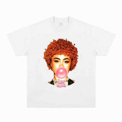 BIG FACE T shirts Pure Cotton High-Street Fashion