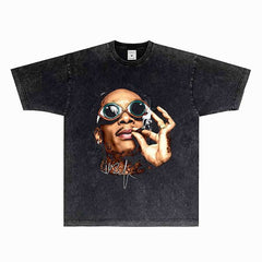 BIG FACE T shirts Pure Cotton High-Street Fashion