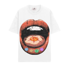 BIG FACE T shirts Pure Cotton High-Street Fashion