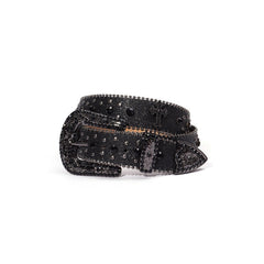 Hip-hop punk rhinestone belt cross alloy