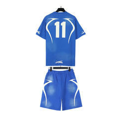 Hellstar T-Shirt And Shorts Two-Piece Set High-quality pure cotton high-street clothing
