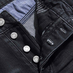Mens trendy purple jeans 100% cotton Jeans #PU102
