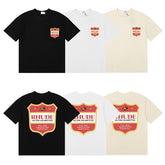 Rhude T Shirts Stylish Red textured pattern print