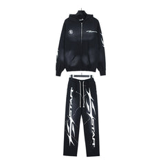 Hellstar Hoodie And Pants Two-Piece Set High-quality pure cotton high-street clothing