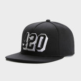 Trendy flat brimmed snapback hatsletter420 adjustable quick-drying and breathable