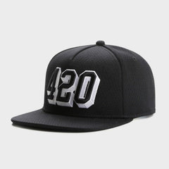 Trendy flat brimmed snapback hatsletter420 adjustable quick-drying and breathable