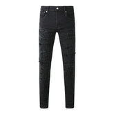 Mens trendy purple jeans 100% cotton Pure Cotton High Street Trend