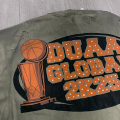 DUAA T shirts All Star SS Tee 2026ss European and American streetwear brand with rhinestone ripped details