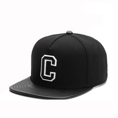 Trendy flat brimmed snapback hatsletterc spring summer sun hat