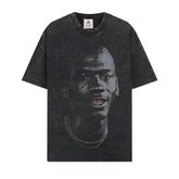 BIG FACE T shirts Pure Cotton High-Street Fashion