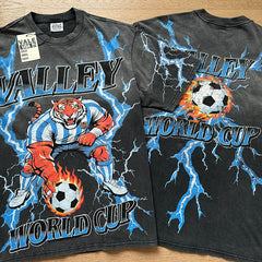 Valeforever Vale T Shirts Washed black with a distressed finish