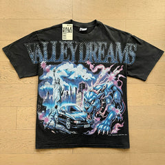 Valeforever Vale T Shirts Washed-effect rhinestone print