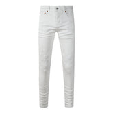 Mens trendy purple jeans 100% cotton High Street Distressed