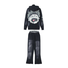 Hellstar Hoodie And Pants Two-Piece Set High-quality pure cotton high-street clothing