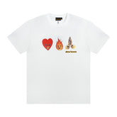 DREW HOUSE T Shirts Little Heart Flame Hand
