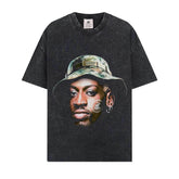 BIG FACE T shirts Pure Cotton High-Street Fashion