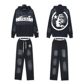 Hellstar Hoodie And Pants Two-Piece Set High-quality pure cotton high-street clothing