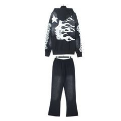 Hellstar Hoodie And Pants Two-Piece Set High-quality pure cotton high-street clothing