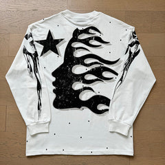 Hellstar Long Sleeve Shirts High-quality pure cotton high-street clothing