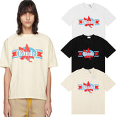 Rhude T Shirts Eagle Print Cotton Casual Short Sleeve Men and Women