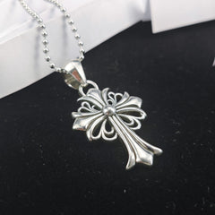 CHH Chrome heart Cross Necklace Cross Vintage Pendant Versatile for Men and Women