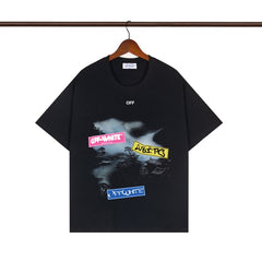 OFF WHITE T SHIRTS High-quality pure cotton high-street style