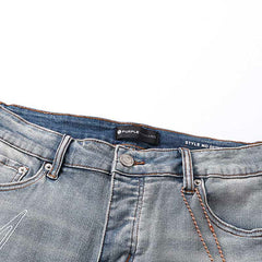 Mens trendy purple jeans 100% cotton Denim Shorts #PU528