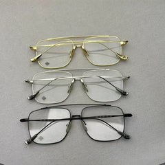 CHH Chrome Hearts Glasses Ultra Light Double Beam Pure Titanium Glasses Frame Myopia Frame