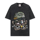 BIG FACE T shirts Pure Cotton High-Street Fashion
