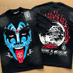 Hellstar T Shirts Washed Aging Process High-quality pure cotton high-street clothing