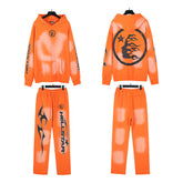 Hellstar Hoodie And Pants Two-Piece Set High-quality pure cotton high-street clothing