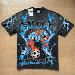 Valeforever Vale T Shirts Washed black with a distressed finish