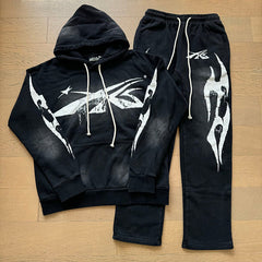 Hellstar Hoodie And Pants Two-Piece Set High-quality pure cotton high-street clothing
