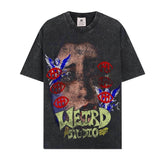 BIG FACE T shirts Pure Cotton High-Street Fashion