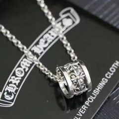 CHH Chrome heart Cross Necklace Circle Cross Necklace for Men and Women