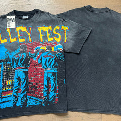 Valeforever Vale T Shirts Trendy letter print with a washed, distressed finish