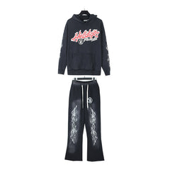 Hellstar Hoodie And Pants Two-Piece Set High-quality pure cotton high-street clothing