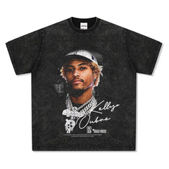 BIG FACE T shirts Pure Cotton High-Street Fashion