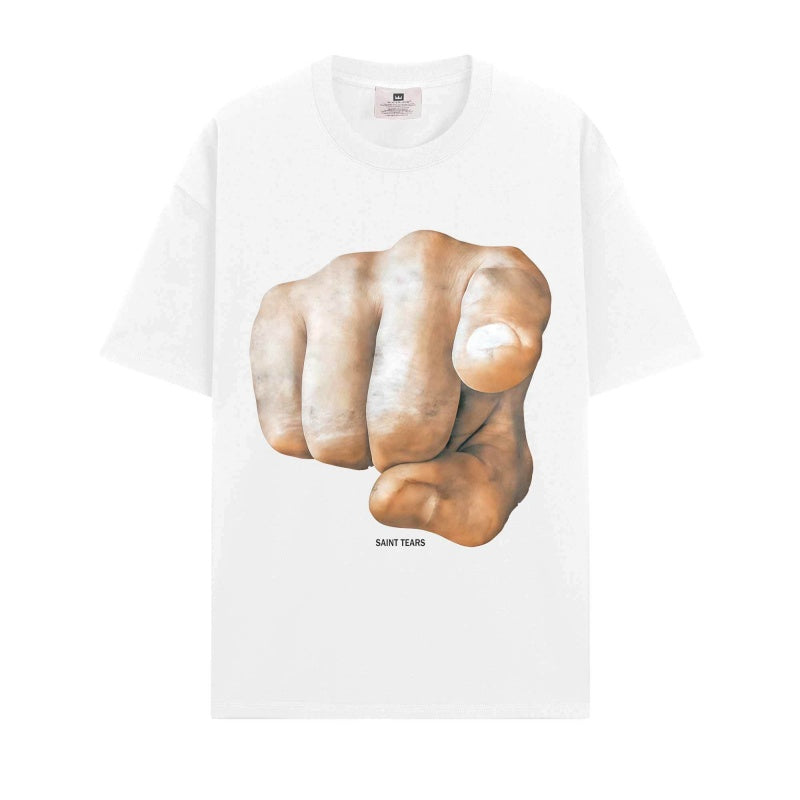 BIG FACE T shirts Pure Cotton High-Street Fashion