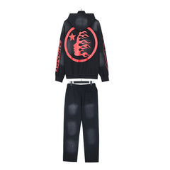 Hellstar Hoodie And Pants Two-Piece Set High-quality pure cotton high-street clothing